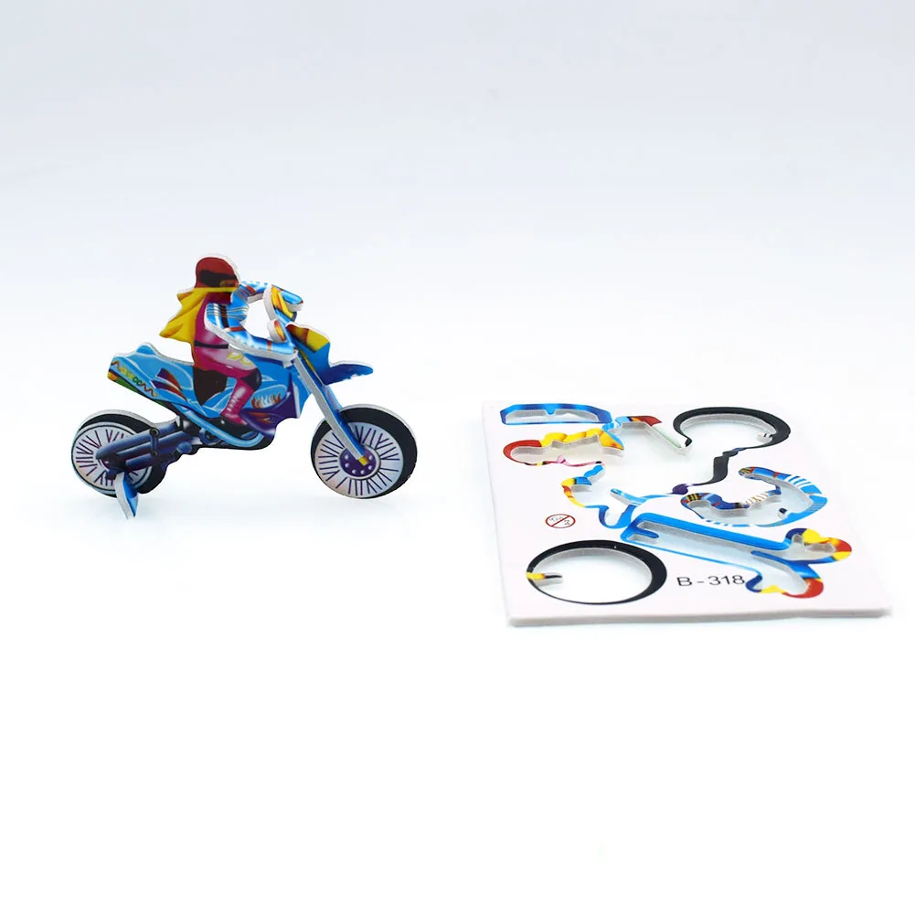 Оптовая продажа 360 шт/партия мини мотоцикл бумага для моделирования 3D головоломки игрушки для детей подарок интеллектуальные игрушки