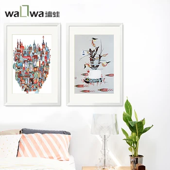 

Wall frog modern minimalist frame dreamer Virgil painting the living room decorative painting Book Studio Art Museum paintings