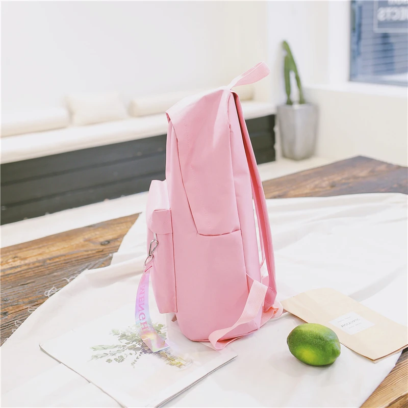 Menghuo Fashion Ribbon Backpack Women Nylon School Bags for Teenage Girls Embroidery Practical Functional Travel Female Backpack (44)