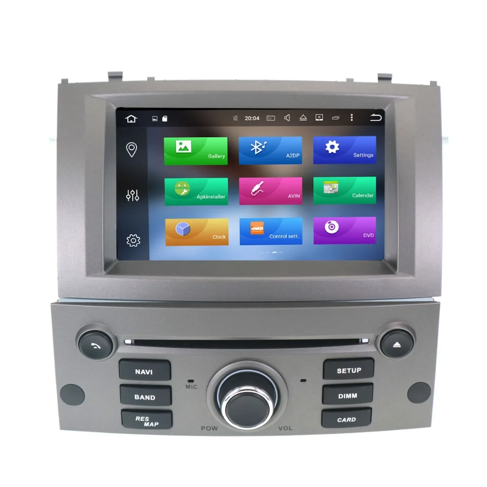 Android автомобильный DVD CD плеер для peugeot 407 2004 2010 gps навигационное головное