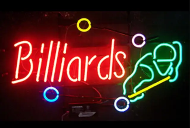 Custom Billiards Glass Neon Light Sign Beer Bar