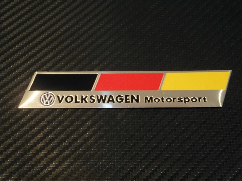 For VW Motorsport Aluminium Car badge emblem metal Golf GTI R32 TDI MK3