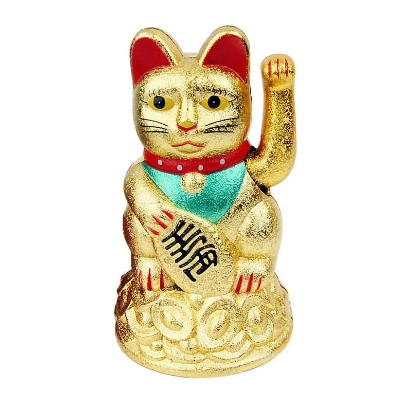 Китайский счастливый кот богатство развевающаяся рука кошка золото Maneki Neko милый дом FengShui Декор Добро пожаловать кошка ремесло искусство магазин украшения отеля - Цвет: 1