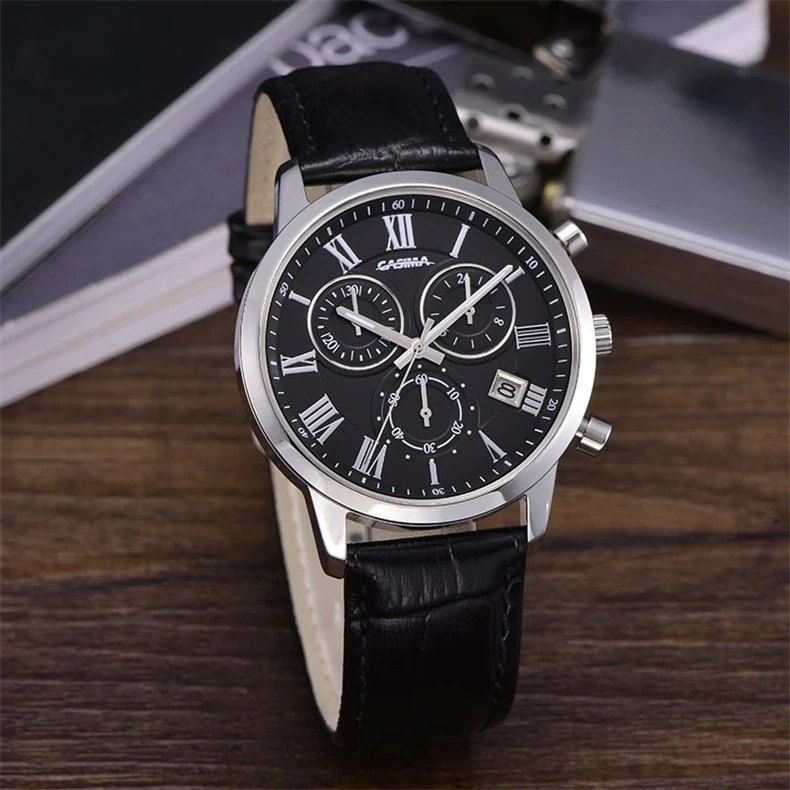 Relogio Masculino CASIMA кварцевые часы для мужчин лучший бренд класса люкс наручные часы для мужчин s календарь часы кожа бизнес часы Montre Homme