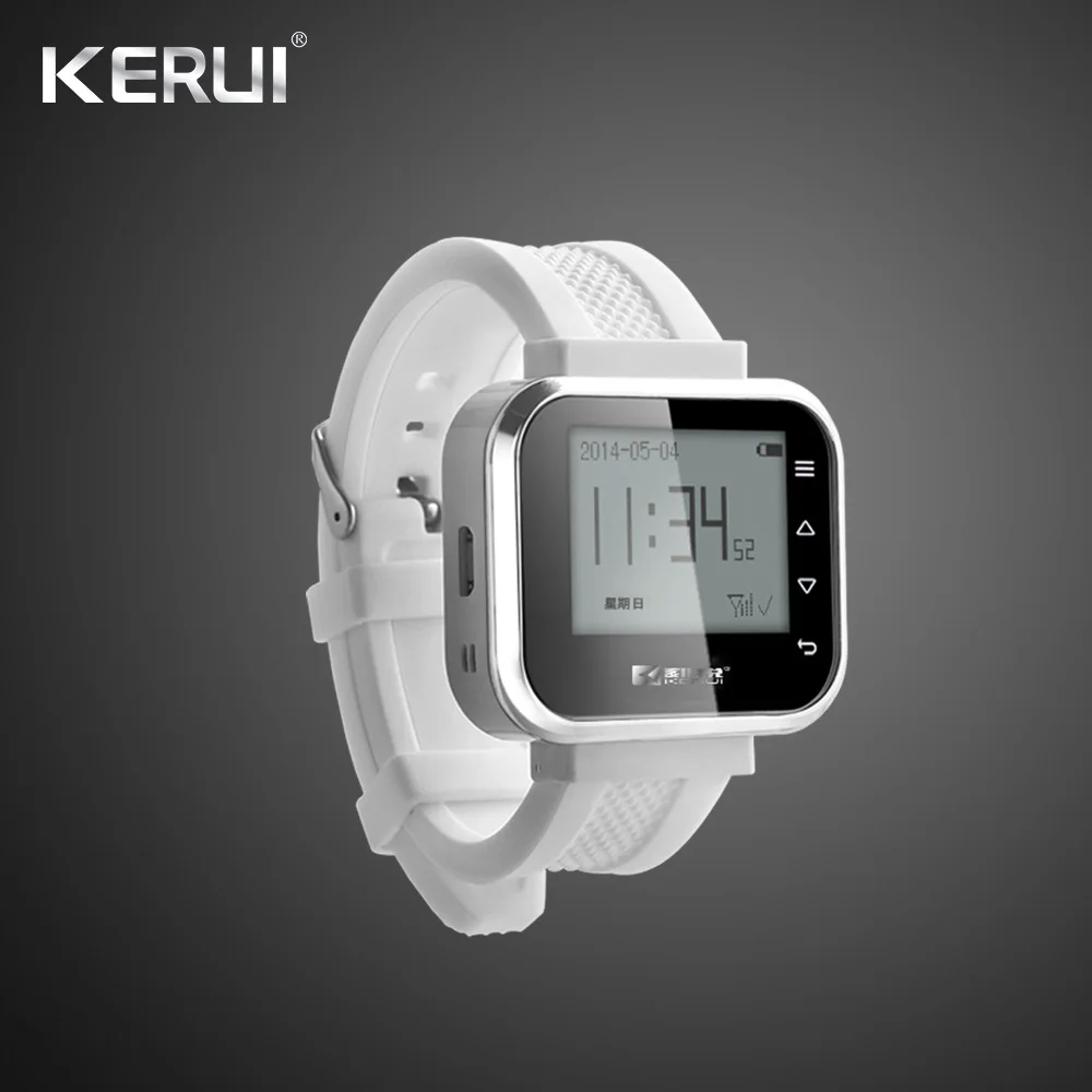 KERUI KR-C166 Fashionable White Black Wireless Waiter Pager Calling System Watch Hospital Bank Hotel Restaurant Calling System
KERUI KR-C166 Fashionable White Black Wireless Waiter Pager Calling System Watch Hospital Bank Hotel Restaurant Calling System