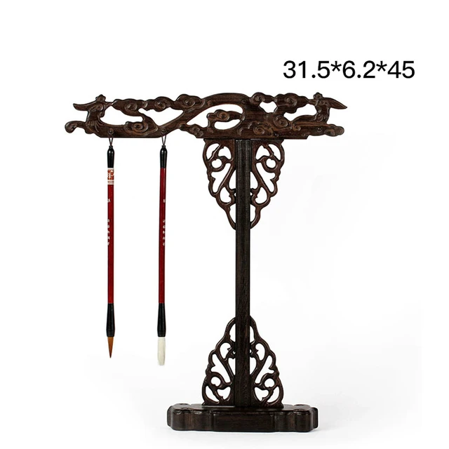 Solid Wood Chinese Brush Rack Large size Calligraphy Brush Holder