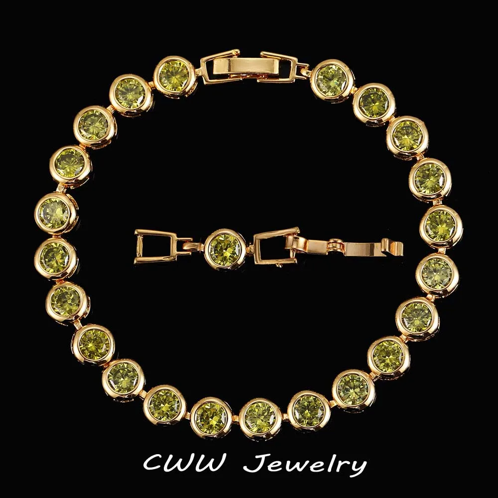 CWWZircons дизайнерские фиолетовые Кристальные украшения для женщин золотого цвета CZ Соединенные звенья цепи браслеты с расширенной застежкой CB152