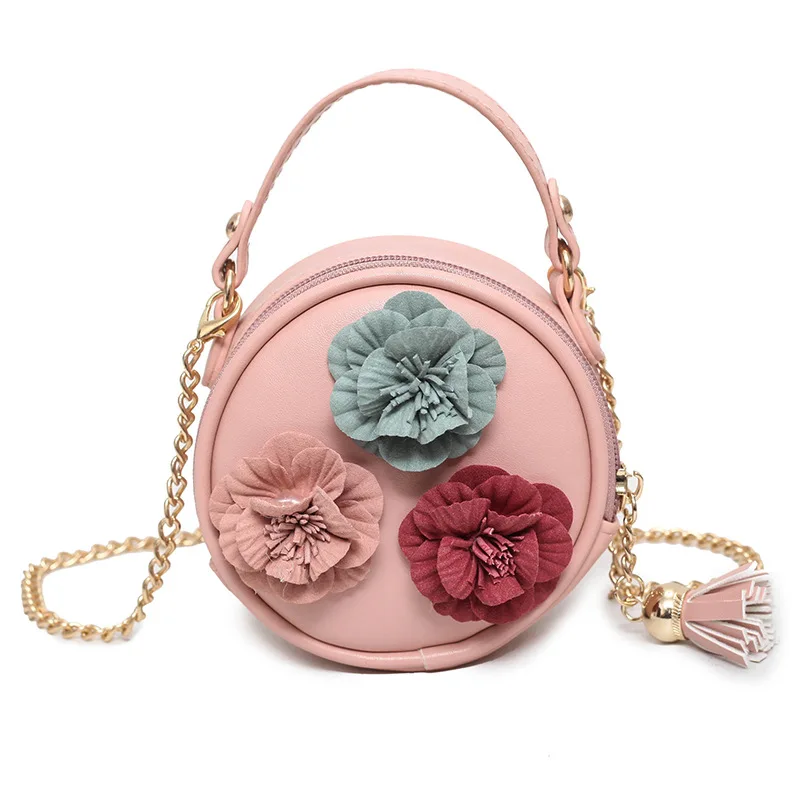 

2019 Female Small Round Bag Cute Flower Girl bag Purse Shoulder Diagonal Across The Tide Ladies Shoulder Bag Trend