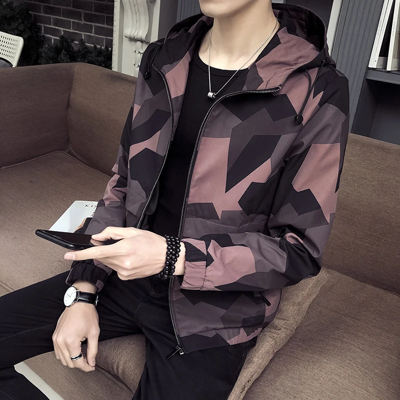 High Quality Autumn Camouflage Jacket Men Streetwear Young Man Hooded Jacket Long Sleeve Slim Fit Casual Men Windbreaker Jackets High Quality Autumn Camouflage Jacket Men Streetwear Young Man Hooded Jacket Long Sleeve Slim Fit Casual Men Windbreaker Jackets