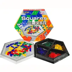 Квадраты обучающая доска игра шестиугольные блоки Семья/вечерние родители с детский контейнер игра развлечения