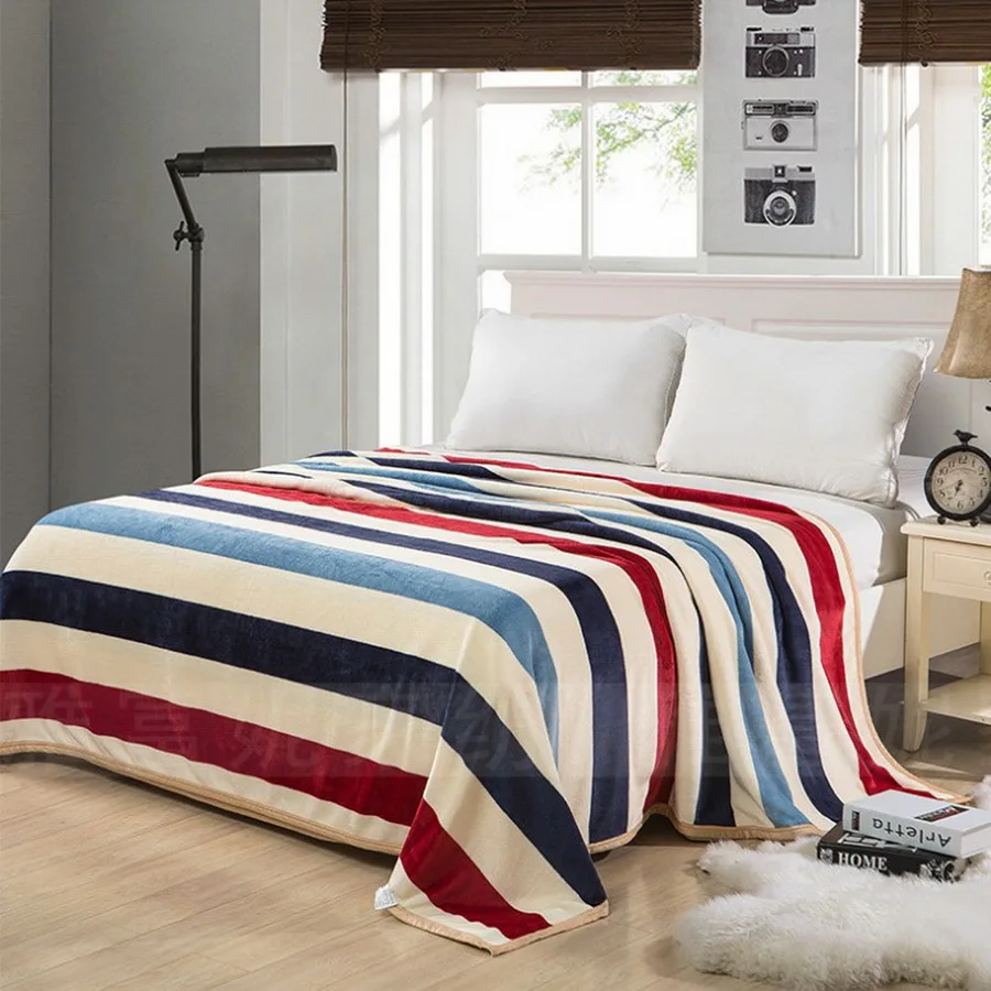 

Multi-size Blanket Fleece Blanket on The Bed Soft Autumn/spring Upgraded Flannel for Sofa Home Yellow Blanket Anti Static