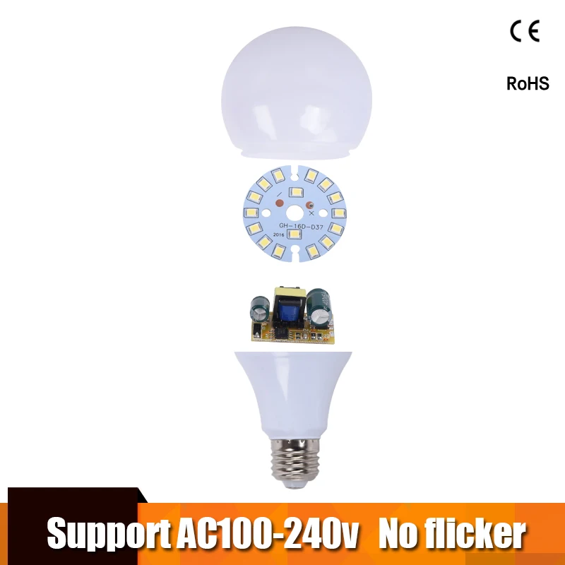 LED E14 lámpara LED E27 bombilla LED ampolla AC 220 V 110 V 240 V 18 W 15 w 9 W 5 W 3 W Lampada LED foco lámpara de mesa lámparas luz lampara
