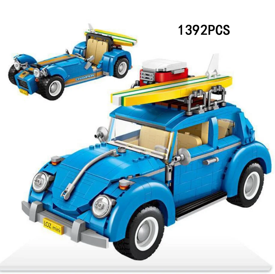 Creator City Vehicle Vw Beetle гусеница 2в1 мини блоки Assemable Строительные кирпичи такие же с 10252 игрушки для подарков коллекция