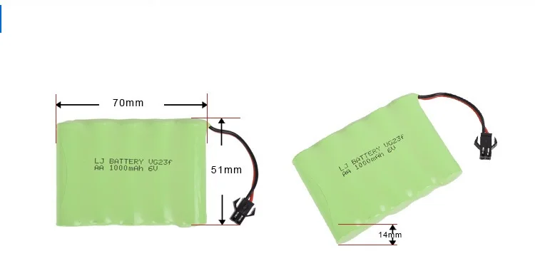 6v 1000mah M Style Высокая емкость AA NI CD перезаряжаемая батарея для электрических