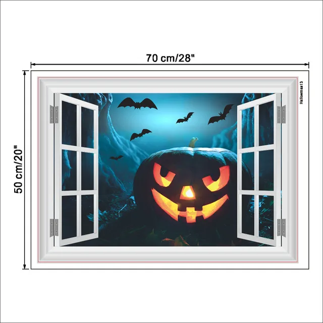 3d halloween background wall decoration removable halloween