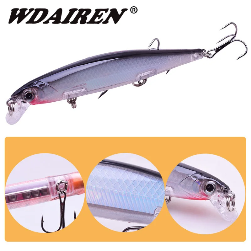 WDAIREN Minnow рыболовные приманки плавающий воблеры снасти 12 5 г/13 8 г искусственная