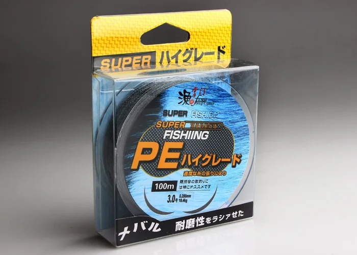 100m Grey 4 Strand Weaves Fishing Line PE Braided Super Strong Multifilament Line Japanese Fishing Line Strength Test 5.6KG-59KG  (3)