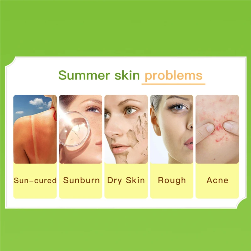 PF79 Hydrating and Moisturizing Set 260ml Aloe Vera Gel+6pcs Face Mask Sheet Facial Oil Control Blackhead Removal|Косметические