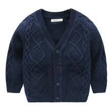 Новинка; свитер с v-образным вырезом для мальчиков; осенняя одежда года; детская одежда в Корейском стиле; Детский кардиган; свитер для детей