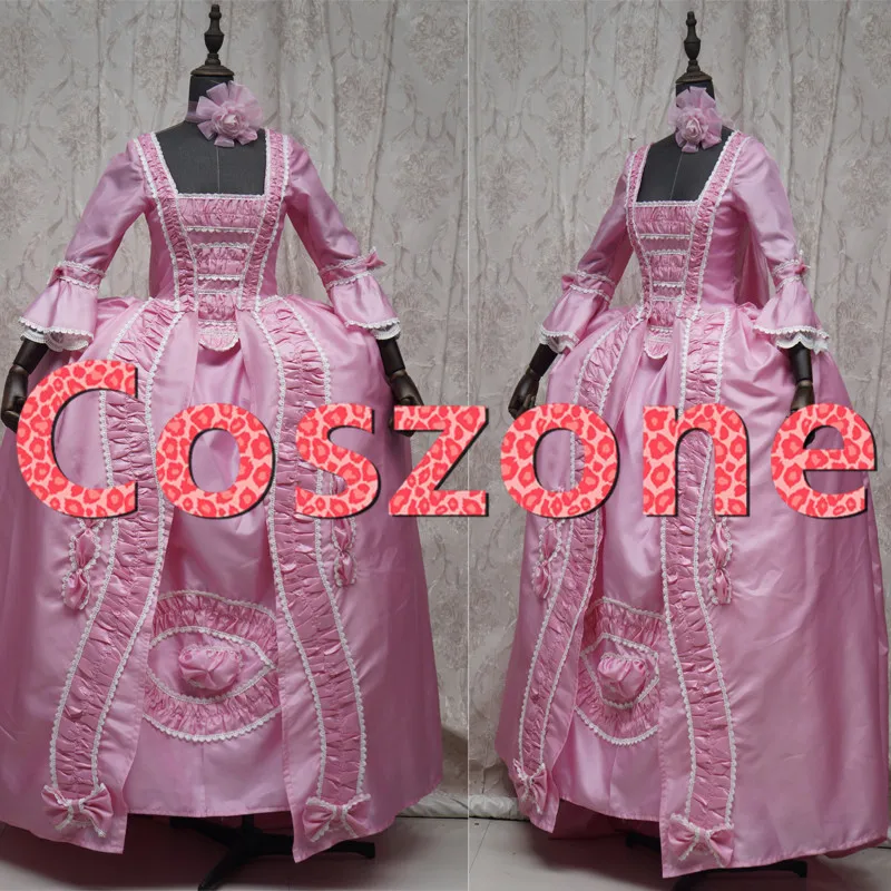 

18th Century Rococo Baroque Marie Antoinette Dress Ball Gown Gothic Victorian Medieval Renaissance Pink Dress Cosplay Costume