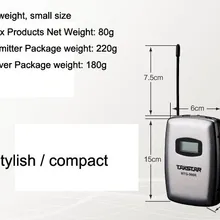 TAKSTAR WTG-900 один прием(включая наушники) Профессиональная беспроводная система для гидов система приемник только+ наушники в ухо