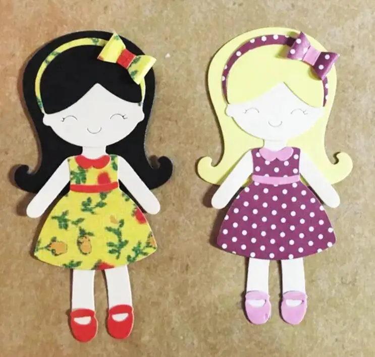  C15 METAL CUTTING DIES Cute girl Puzzle Girl Scrapbook card invitation paper craft party decor embo - 32825884585