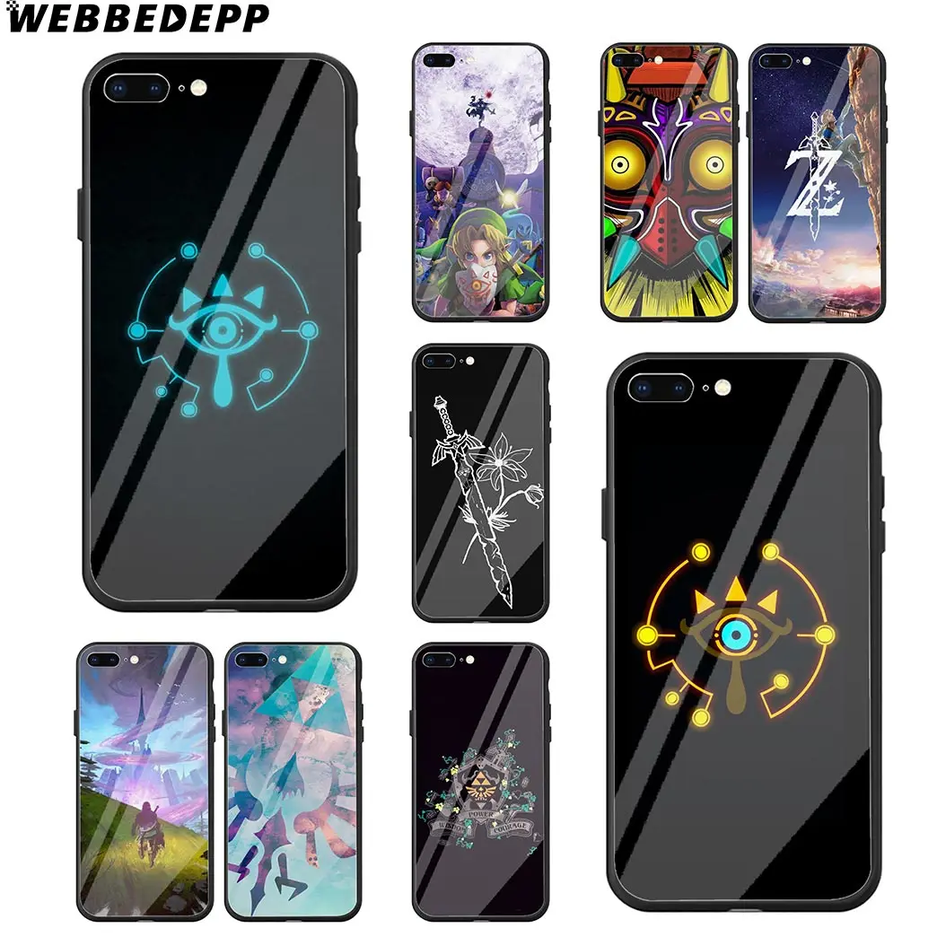 WEBBEDEPP Legend Of Zelda чехол из закаленного стекла для телефона Apple iPhone Xr Xs Max X или 10 8 7 6 6S