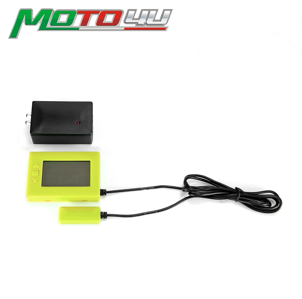 

10" Interval Recorder Set of Receiver Infrared Transmitter for Motorcycle Karting Racing Track CE Approved V3 Lap Timer Yellow