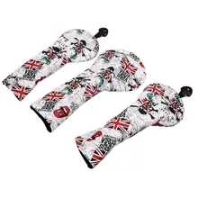 3 предмета в комплекте, новинка, с рисунком «Флаг Великобритании и череп головных уборов Гольф Крышка приводного механизма fairway Wood шлем для игры в гольф клуб крышка для водителя#3#5 Fariway древесины