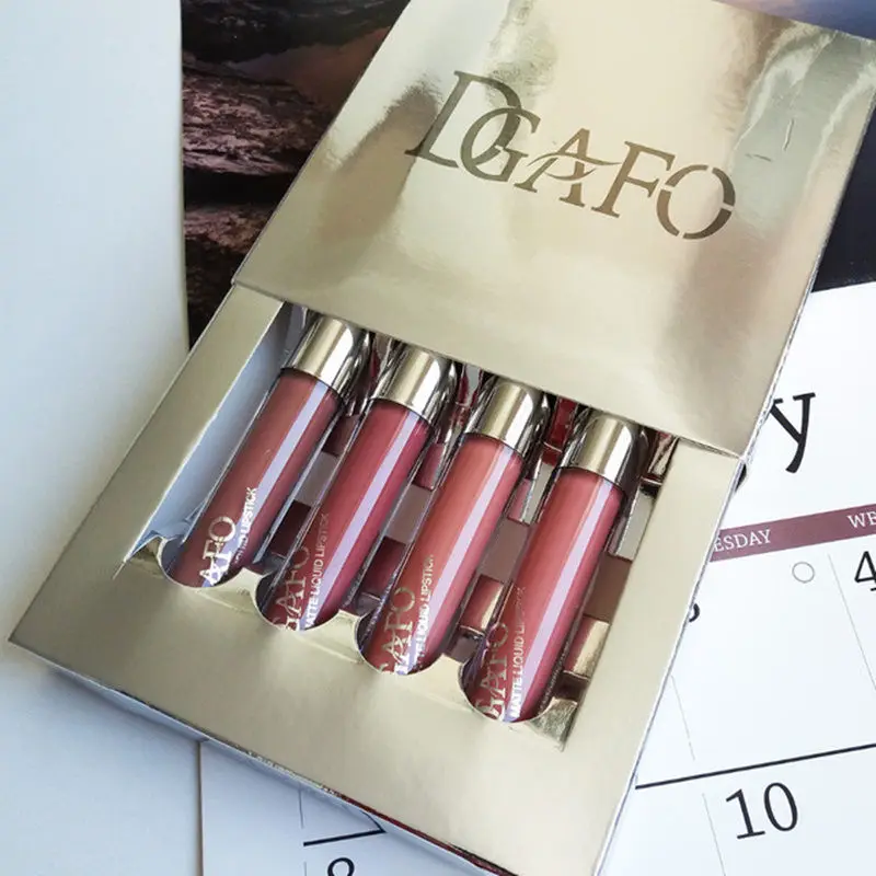 DGAFO, 18 цветов, обнаженные тени для век, пигменты для макияжа, водостойкие, профессиональные, мерцающие, блестящие, обнаженные тени для век, макияж бледный - Цвет: Lip4