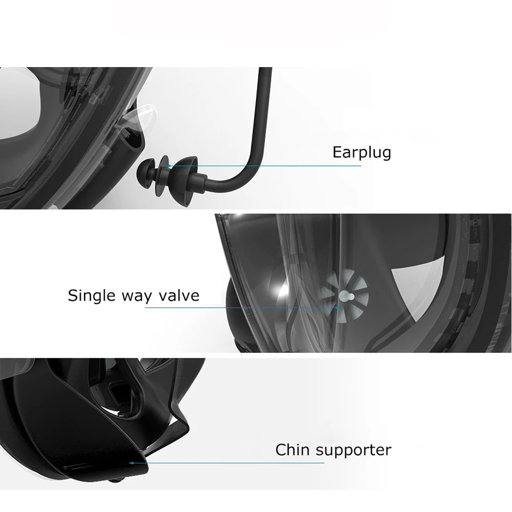 Новейшая маска для плавания, маска для подводного плавания с полным лицом, цельная мягкая маска для сноркелинга в носу для детей и взрослых