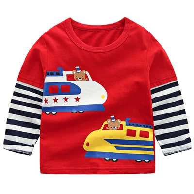 VIDMID Baby Boys T-shirts Autumn Long Sleeve Cartoon Truck Pattern Sport T-shirts for Kids Children boy clothing 4066 02