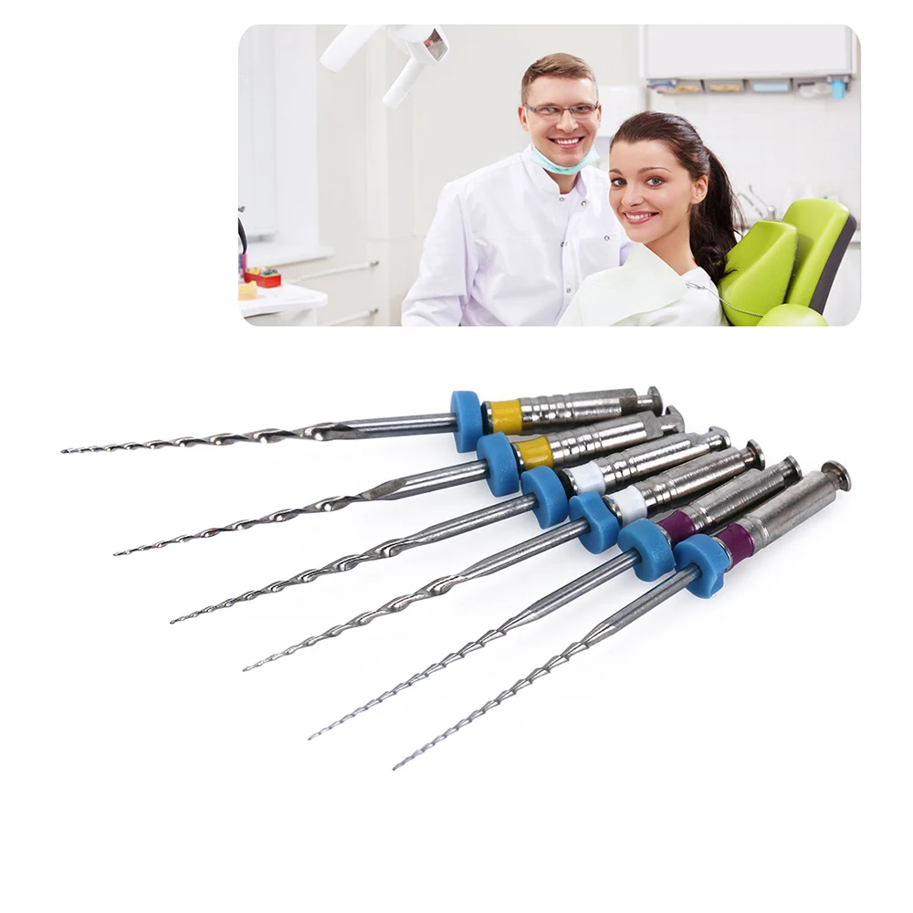 Зубные двигатели для автомобиля Применение NiTi роторный файл корневой канал препараты 25 мм длина стоматологические инструменты
