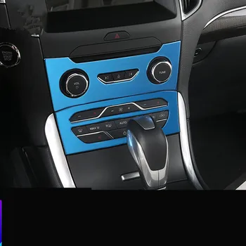 

Decorated Stainless Steel Center Console Air Conditioner CD Panel Frame For Ford Edge 2015 16 17 2018 AAA178