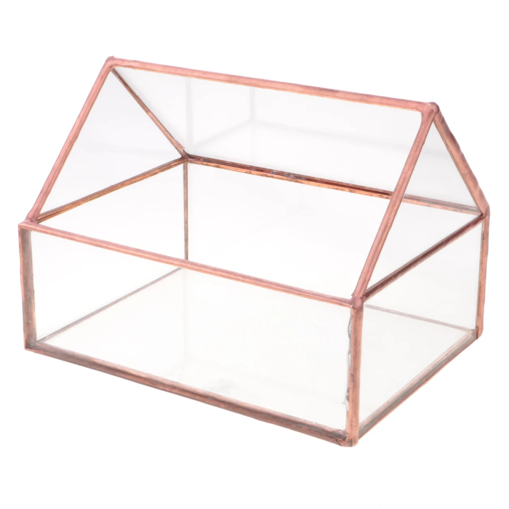 

Glass House Terrarium Geometric Container Planter Wedding Card Box Candle Holder Table Decor