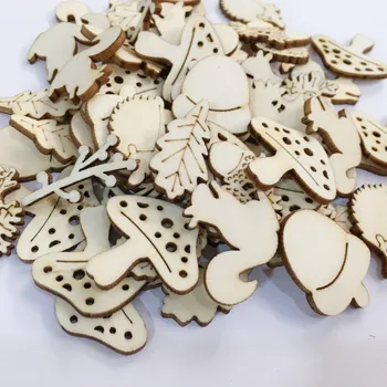 

50pcs/lot Marine life Flower Leaf Shape Wooden Craft DIY Handmade Accessory for Home Party Table Decor Hanging Ornaments 62571