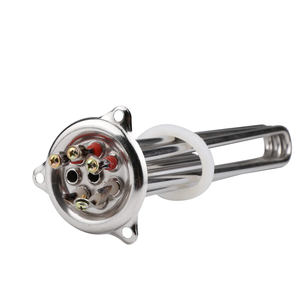 

66mm Triangles Cap Boiler Heating Element with 3 Hole Flange for Dishwasher Water Storage Curved Part