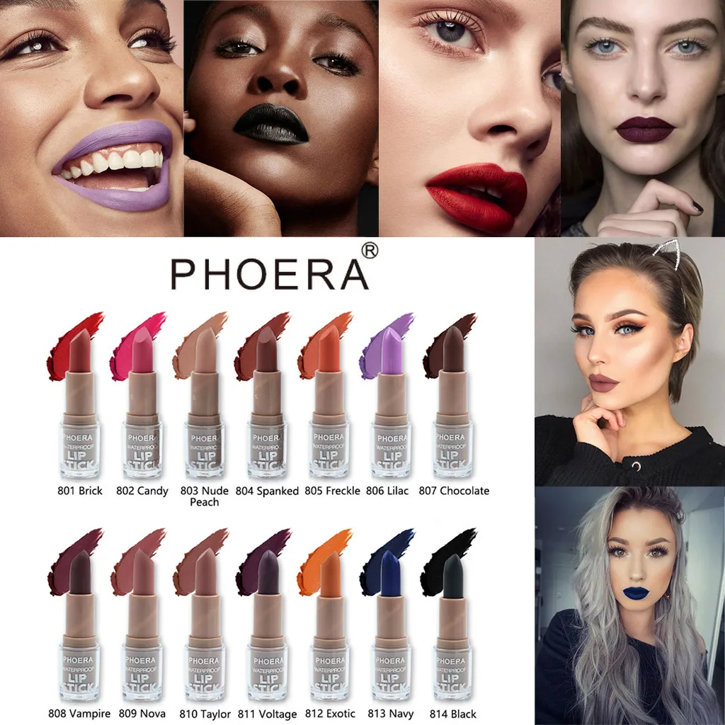 Quality Phoera Beauty For Women Pink Baby Lips Long Lasting Lip Lipstick Matt Waterproof Cosmetic Stereoscopic Makeup Hot In Instagram Excellent In