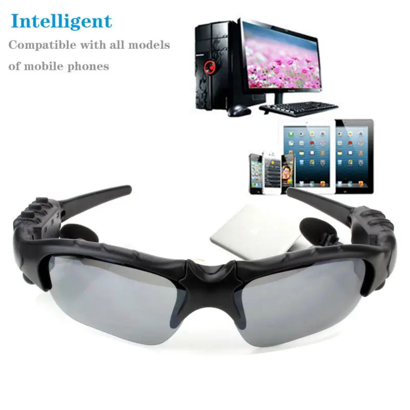 DAONO Sunglasses Bluetooth Headset Outdoor Glasses Earbuds music with Mic Stereo Wireless Headphone 3 colorful Sun lens