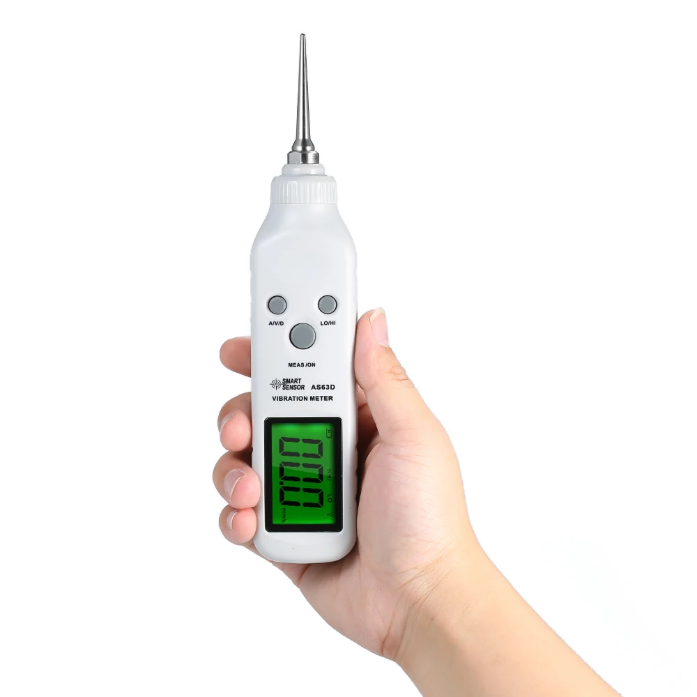 

Portable Vibration Meter Pen Accelerator LCD With Green Backlight 3 In 1 Acceleration Velocity Displacement Tester Analyzer
