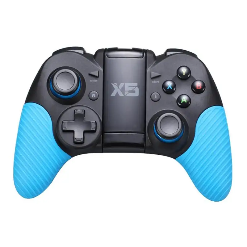 baratas ALLOYSEED X5 Gamepad Sem Fio Bluetooth para iOS Android TV Box PC Controlador Joystick de Jogos de Telefone w Titular Suporte Dobrável
