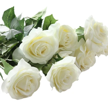

10 pcs Latex Real Touch Rose Decor Rose Artificial Flowers Silk Flowers Floral Wedding Bouquet Home Party Design Flowers