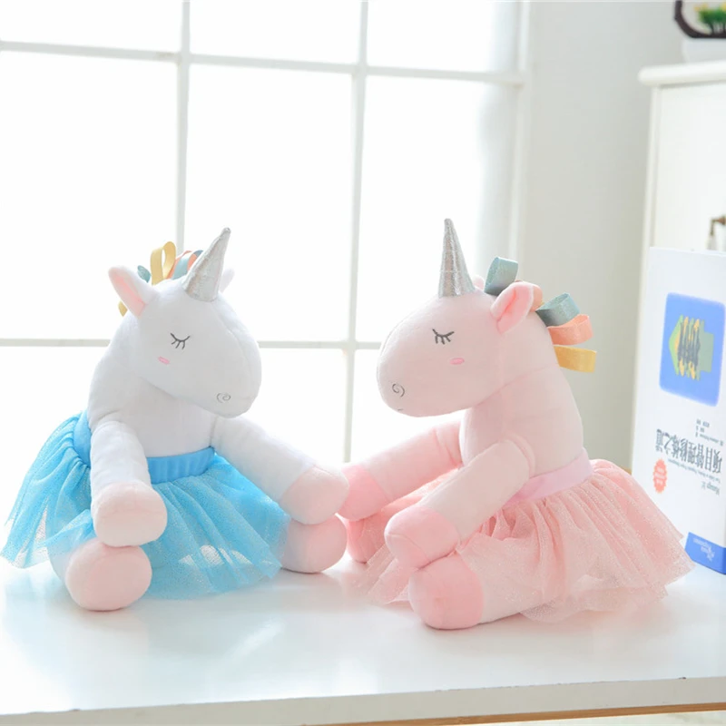 30cm 1pc Kawaii Ballet Unicorn Stuffed Plush Doll Baby Lovely Unicorn Animal Soft Cotton Plush Toys Kids Cute High Quality Gifts