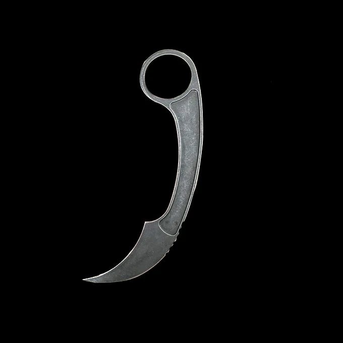 Дропшиппинг камень промытый фиксированным лезвием Karambit нож 440C стальной коготь нож для выживания Мини Портативный походные ножи с K ножнами - Цвет: Черный