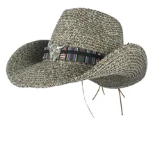 Модные женские мужские полые западная ковбойская шляпа ручной работы плетеная солома леди папа сомбреро Hombre ковбойская Джаз шапки голова быка размер 57-59