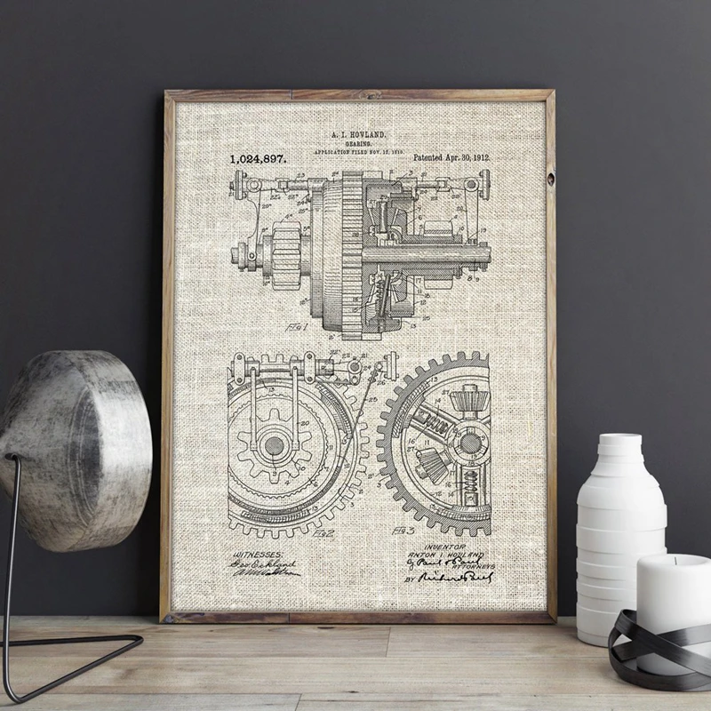 Metal Gears Wall Art Prints