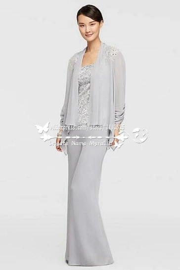 silver mother of the bride pant suits
