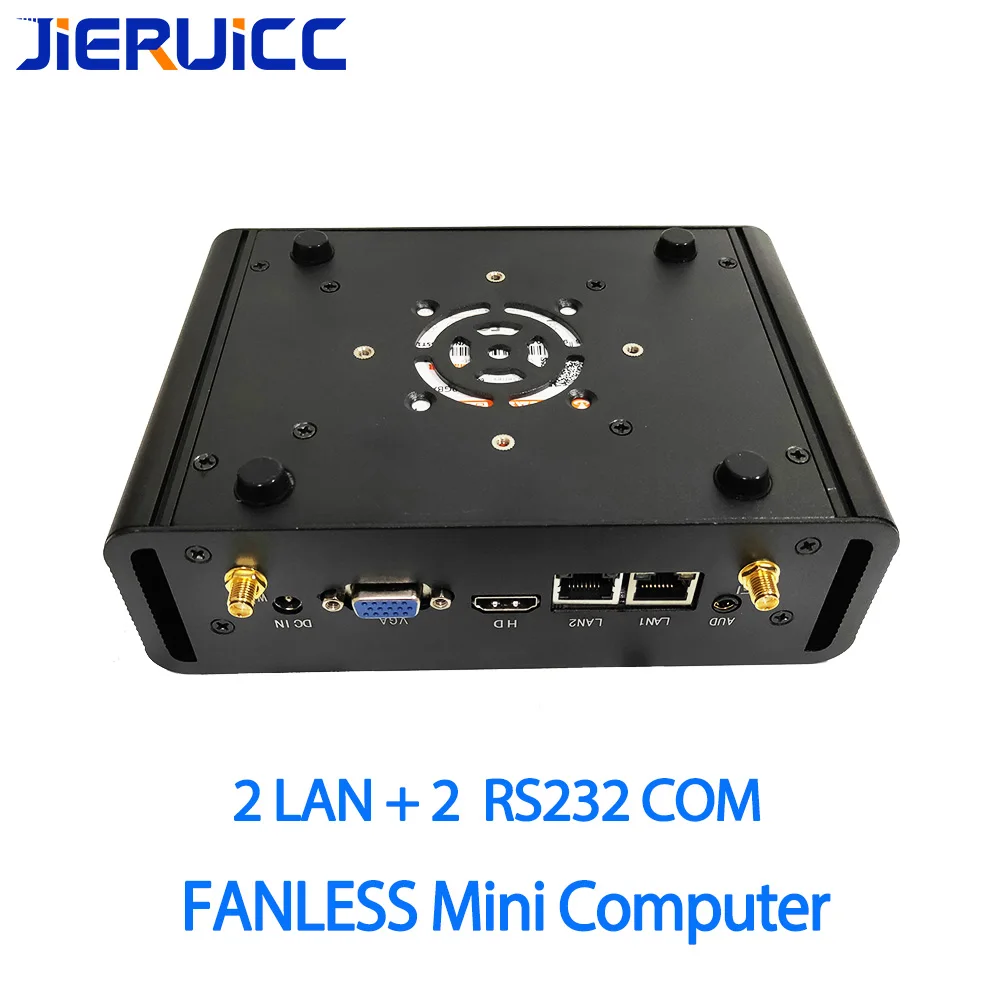 Безвентиляторный мини ПК intel core i5 4200u с 2com 2 rj45 1000 Мбит/с LAN hd graphic vga hdmi двойной