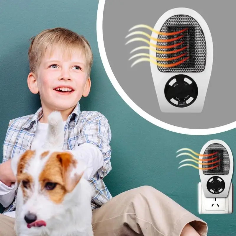 

Winter 500W Mini Portable Electric Fan Heater Household Office Wall Stove Radiator Warmer Machine 2018 new year christmas gift