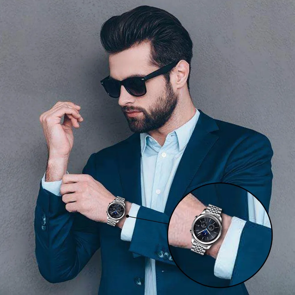 Ремешок для часов из нержавеющей стали 316L+ металлический зажим для samsung Galaxy Watch 46 мм SM-R800 gear S3 сменный ремешок на запястье